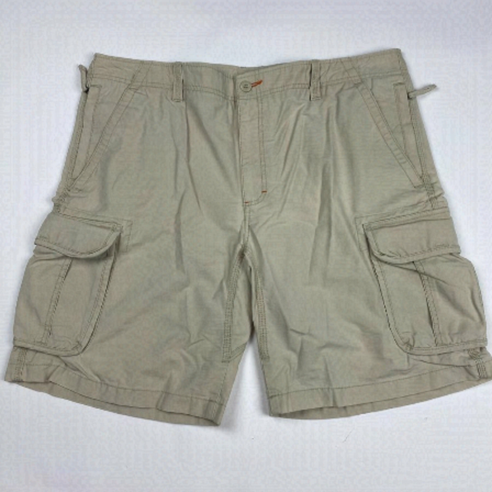 LL Bean Cargo Shorts Mens 38 Tan Cotton Hiking Outdoors